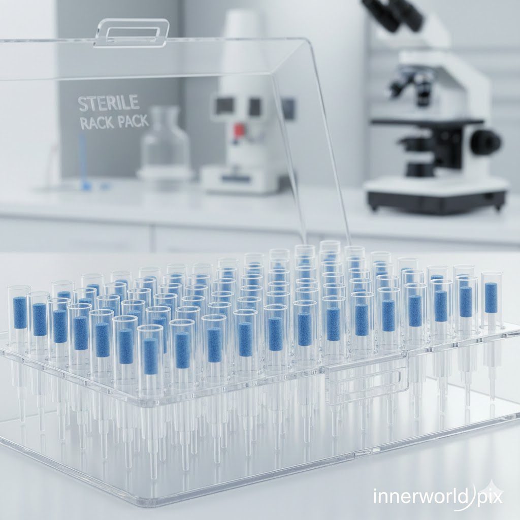 Transparent Sterile Filtered Pipette Tips with Rack