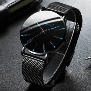 Minimalist Ultra-Thin Men's Watch | Stainless Steel Mesh