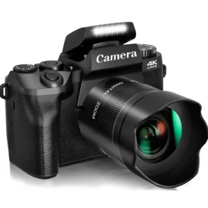 4K Digital Camera for Vlogging - 64MP HD Dual Lens WiFi Camera
