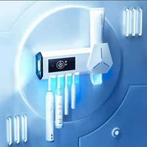White UV Toothbrush Sanitizer & Holder | 99.9% Bacteria Kill