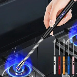 Rechargeable Electric USB Lighter – Long Neck LED Indicator | Best Quality Windproof Flameless Stove Lighter