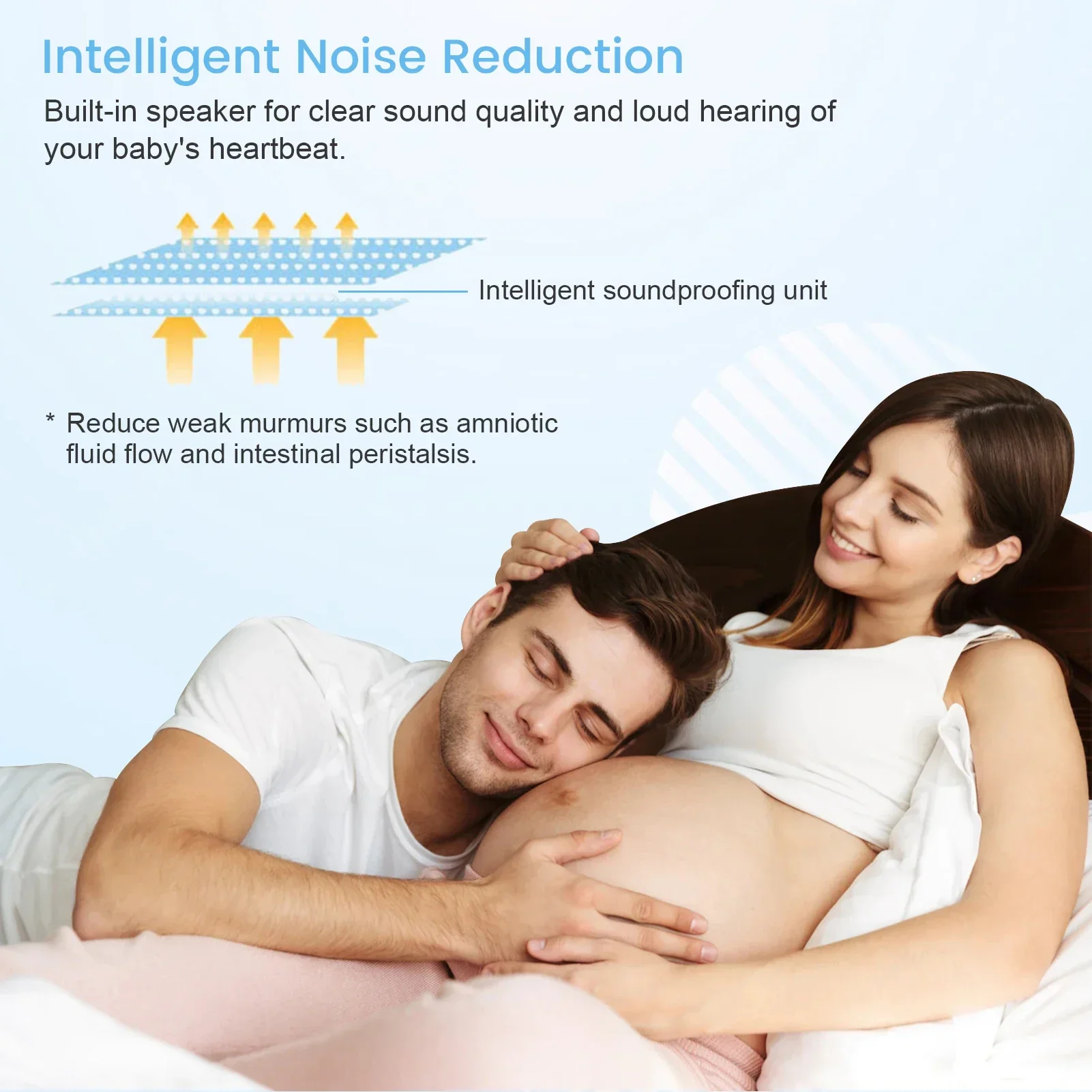3MHz Doppler Fetal Monitor Baby Heartbeat Monitor Pregnancy Digital Fetal Doppler Stethoscope Baby Heart Beat Detector for Mom - Image 4