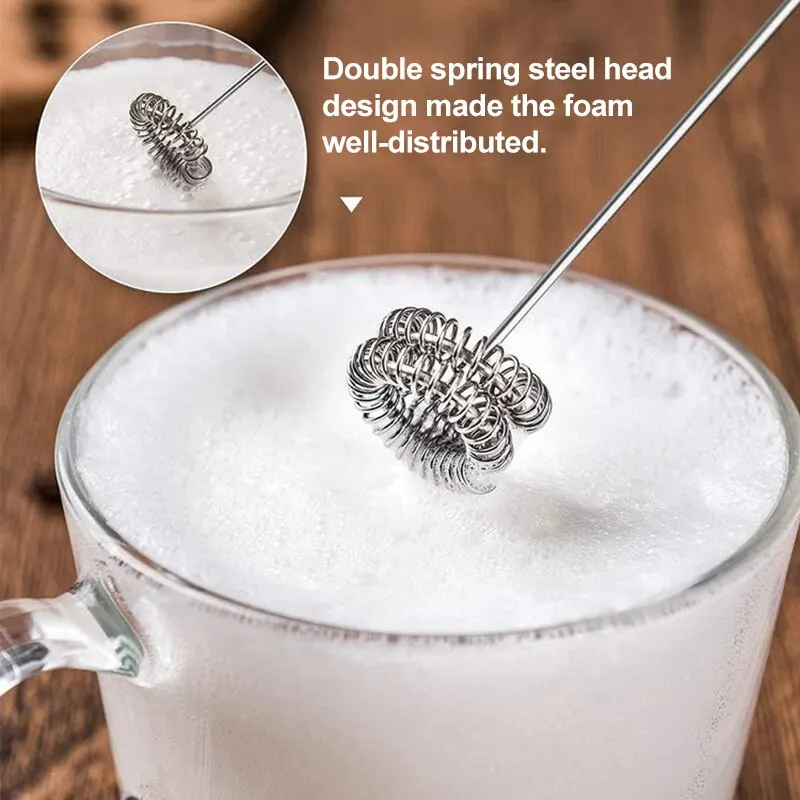 Electric Milk Frother Kitchen Drink Foamer Mixer Stirrer Coffee Cappuccino Creamer Whisk Frothy Blend Egg Beater - Image 5