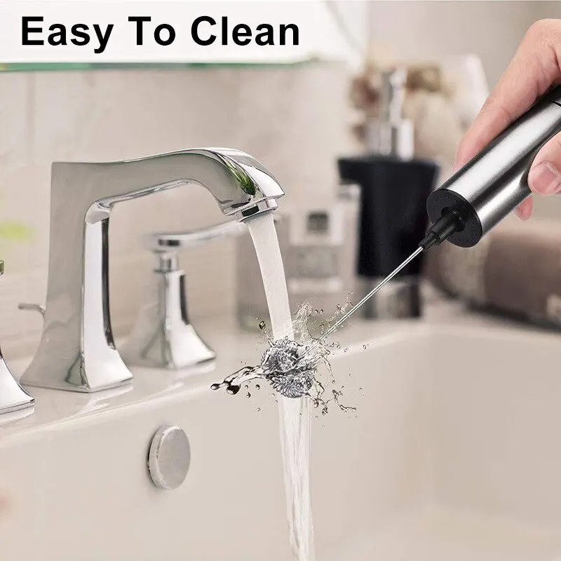 Electric Milk Frother Kitchen Drink Foamer Mixer Stirrer Coffee Cappuccino Creamer Whisk Frothy Blend Egg Beater - Image 6