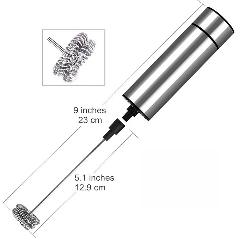 Electric Milk Frother Kitchen Drink Foamer Mixer Stirrer Coffee Cappuccino Creamer Whisk Frothy Blend Egg Beater - Image 2